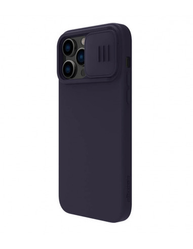 Husă Nillkin iPhone 14 Pro, CamShield Silky Silicone, Dark Purple