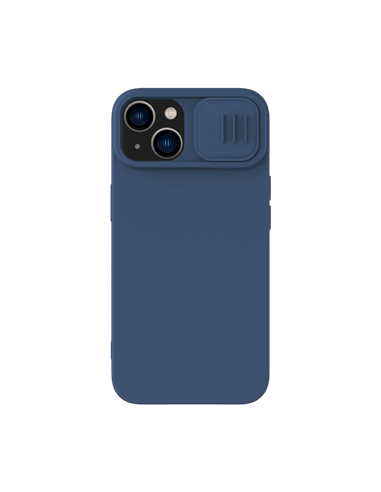 Husă Nillkin iPhone 14 Plus, CamShield Silky Silicone, Albastru