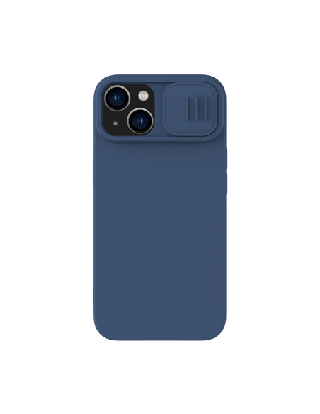 Husă Nillkin iPhone 14 Plus, CamShield Silky Silicone, Albastru