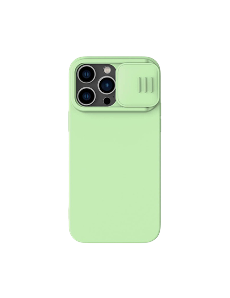 Husă Nillkin iPhone 14 Pro Max, CamShield Silky Silicone, Verde