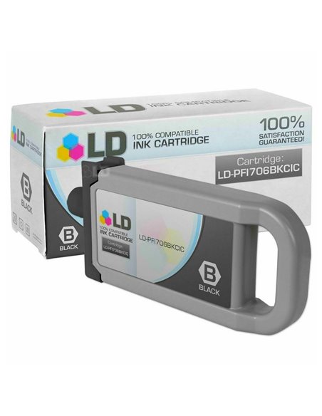 Картридж чернильный Canon PFI-706B, 700мл, Черный
