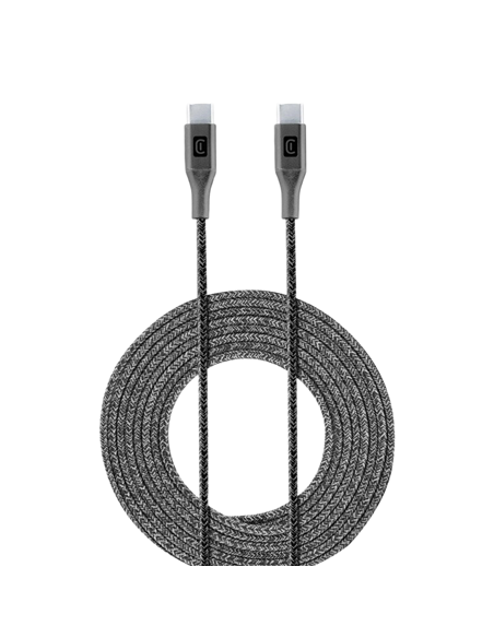 Кабель для зарядки и передачи данных Cellularline Long Cable, USB Type-C/USB Type-C, 2,5м, Чёрный