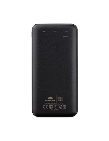 Acumulator extern Rivacase VA2120, 20000mAh, Negru