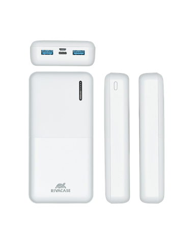 Acumulator extern Rivacase VA2572, 20000mAh, Alb