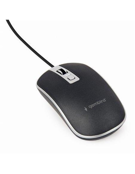 Mouse Gembird MUS-4B-06-BS, Negru/Argintiu