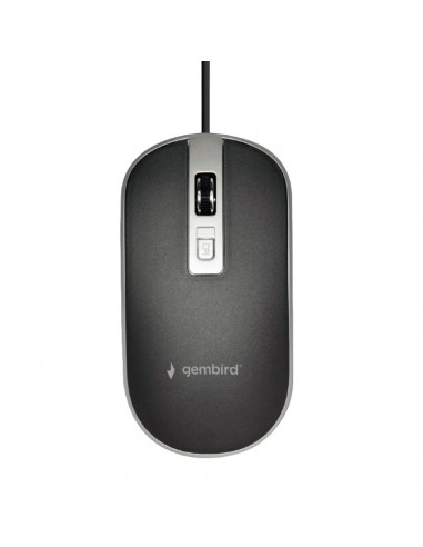 Mouse Gembird MUS-4B-06-BS, Negru/Argintiu
