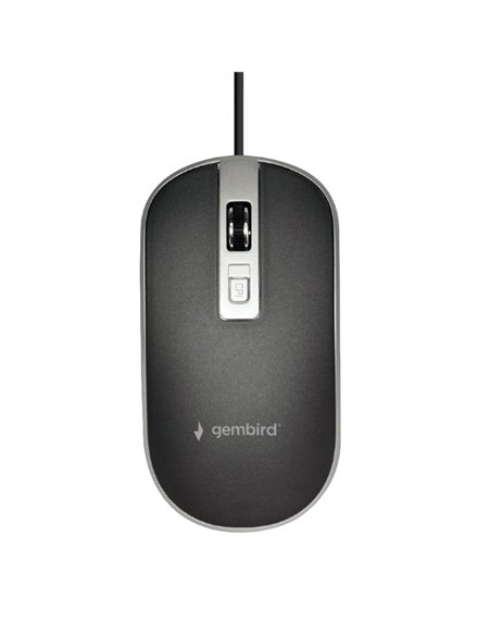 Mouse Gembird MUS-4B-06-BS, Negru/Argintiu