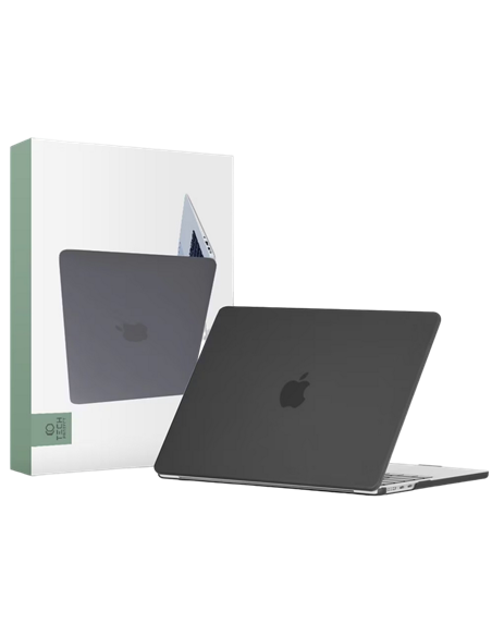 Husă pentru laptop Tech Protect Smartshell Macbook Air 13 (2022), 13.6", Policarbonat, Negru mat