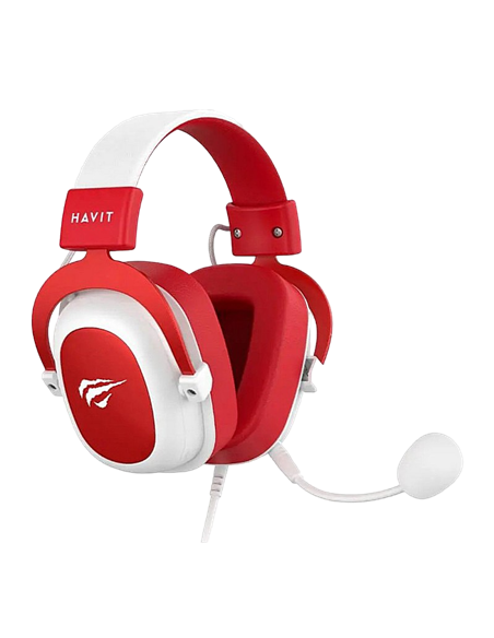 Căști gaming Havit H2002d, Cu fir, Alb Roșu