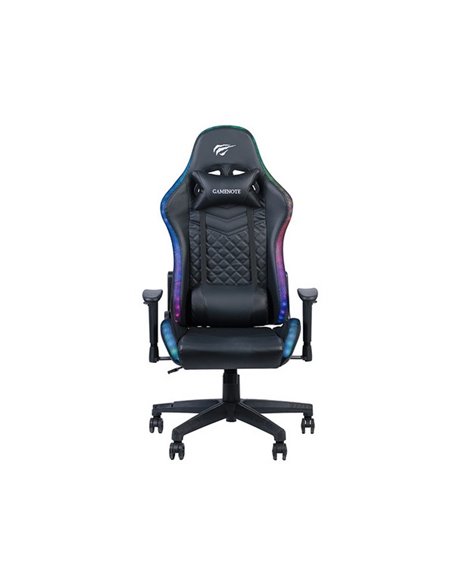 Scaun Gaming Havit GC927, PVC Piele, Negru