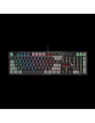 Клавиатура Bloody B808N, Проводное, Чёрный | Серый