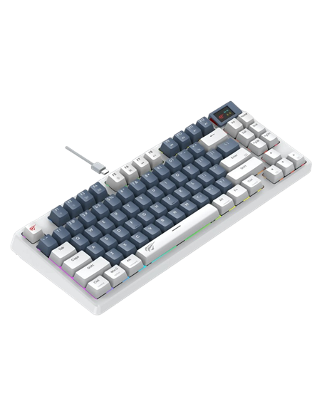 Клавиатура Havit KB884L, Проводное, Белый | Синий Клавиатура Havit KB884L, Проводное, Белый | Синий