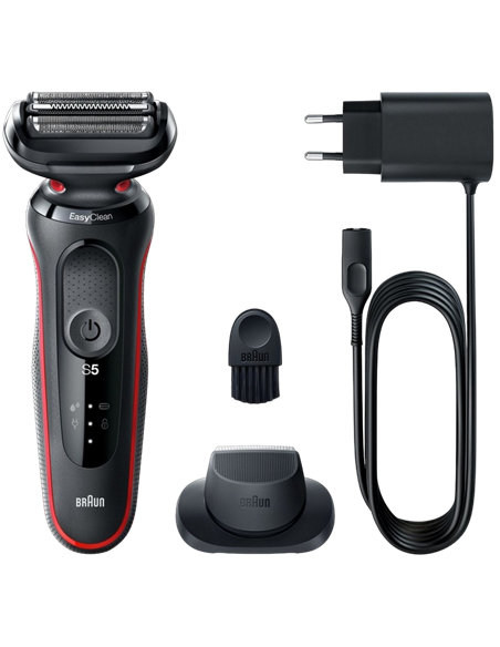 Aparat de ras electric Braun Series 5, Negru/Rosu Aparat de ras electric Braun Series 5, Negru/Rosu
