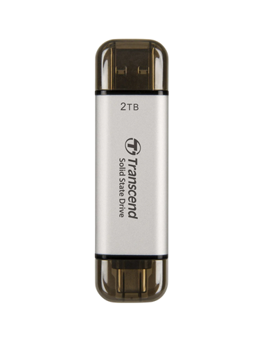 Внешний портативный SSD накопитель Transcend ESD310S, 2 ТБ, Серебристый (TS2TESD310S)