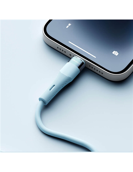 Cablu de încărcare Nillkin Type-C to Lightning Cable, Flowspeed, USB Type-C/Lightning, 1,2m, Albastru Cablu de încărcare Nillkin Type-C to Lightning Cable, Flowspeed, USB Type-C/Lightning, 1,2m, Albastru