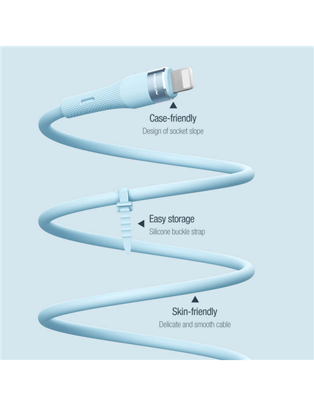 Cablu de încărcare Nillkin Type-C to Lightning Cable, Flowspeed, USB Type-C/Lightning, 1,2m, Albastru Cablu de încărcare Nillkin Type-C to Lightning Cable, Flowspeed, USB Type-C/Lightning, 1,2m, Albastru