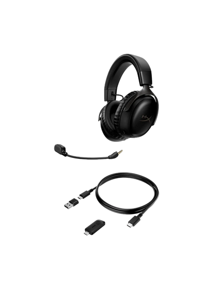 Căști HyperX Cloud III Wireless, Fără fir, Negru