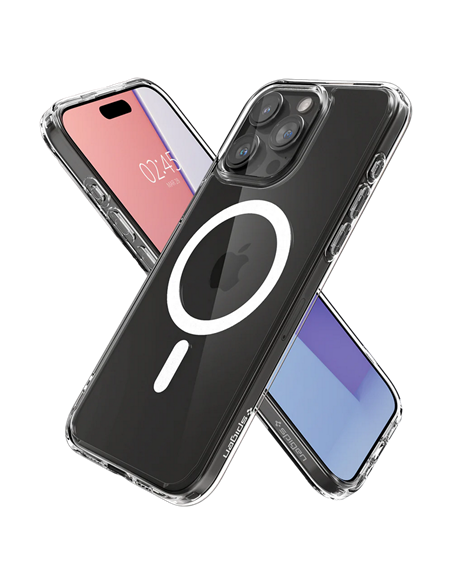 Чехол Spigen iPhone 15 Pro Ultra Hybrid Mag Magsafe, Прозрачный Чехол Spigen iPhone 15 Pro Ultra Hybrid Mag Magsafe, Прозрачный