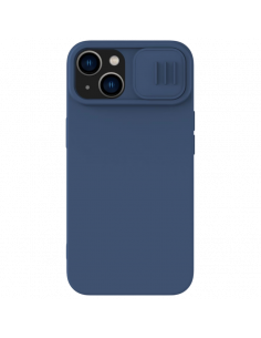 Чехол Nillkin iPhone 15, CamShield Silky Silicone, Темно-синий