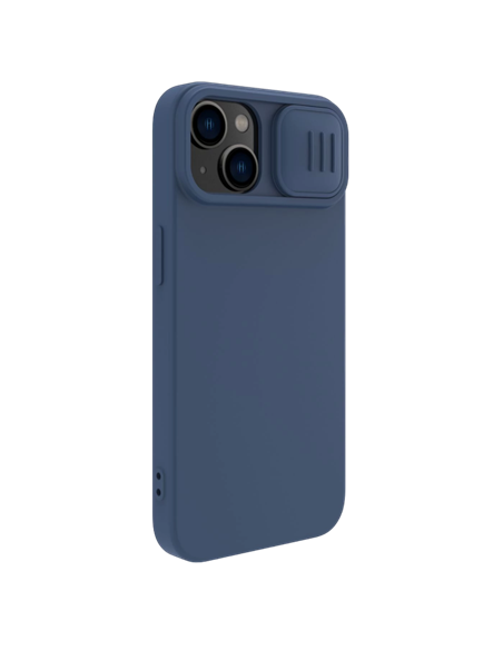 Чехол Nillkin iPhone 15, CamShield Silky Silicone, Темно-синий