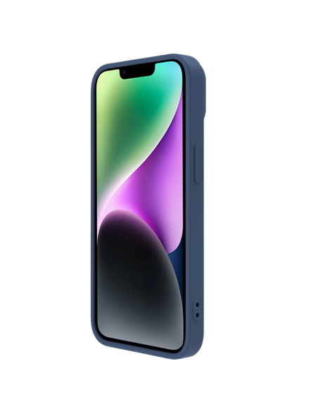 Чехол Nillkin iPhone 15, CamShield Silky Silicone, Темно-синий