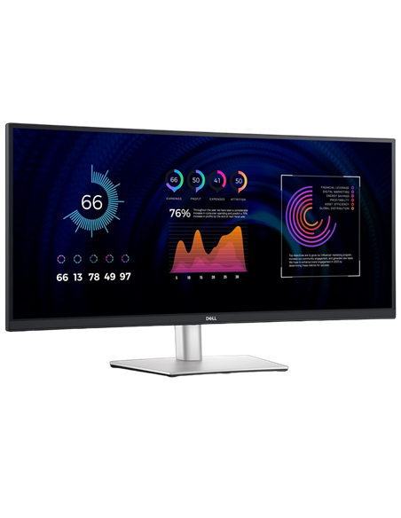34" Монитор DELL P3424WE, IPS 3440x1440 WQHD, Чёрный | Серебристый