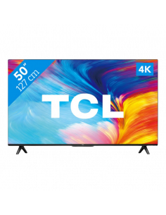 50" LED SMART TV TCL 50P635, 3840x2160 4K UHD, Google TV, Negru
