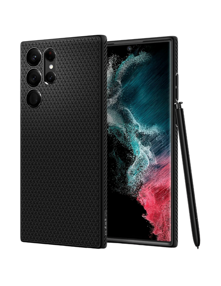Чехол Spigen Samsung S22+, Liquid Air, Матовый черный