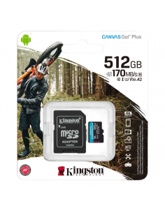 Карта памяти Kingston Canvas Go! Plus, 512Гб (SDCG3/512GB) 2