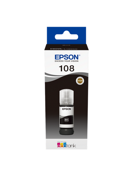 Контейнер с чернилами Epson 108 EcoTank, 70мл, Чёрный