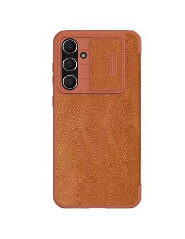 Чехол книжка Nillkin Samsung Galaxy S23 FE Qin Pro, Коричневый
