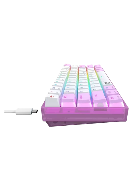 Клавиатура Havit KB877L, Проводное / беспроводное, Фиолетовый/Белый Клавиатура Havit KB877L, Проводное / беспроводное, Фиолетовый/Белый