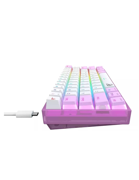 Клавиатура Havit KB877L, Проводное / беспроводное, Фиолетовый/Белый Клавиатура Havit KB877L, Проводное / беспроводное, Фиолетовый/Белый