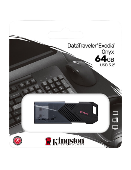 Memorie USB Kingston DataTraveler Exodia Onyx, 64GB, Negru