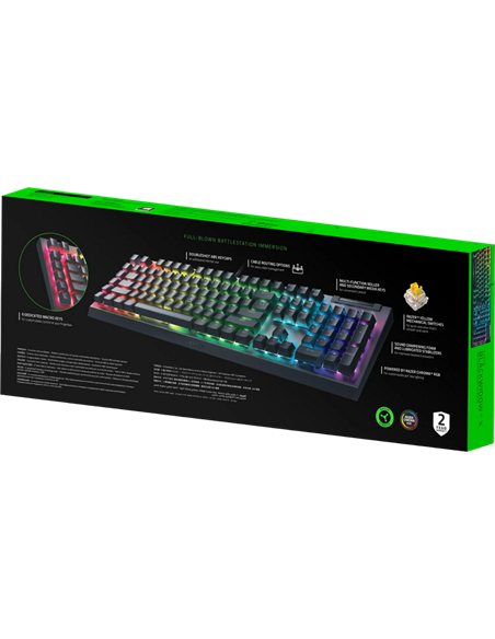 Tastatură Razer BlackWidow V4, Cu fir, Negru