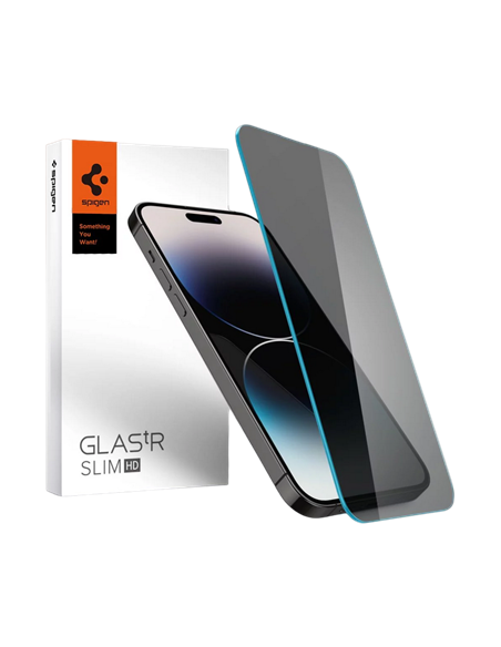 Sticlă de protecție Spigen iPhone 14 Pro Max, Glass Slim Privacy, Negru