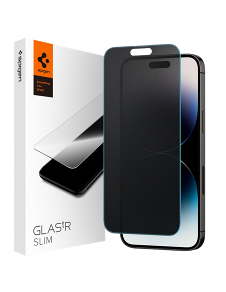 Sticlă de protecție Spigen iPhone 14 Pro Max, Glass Slim Privacy, Negru