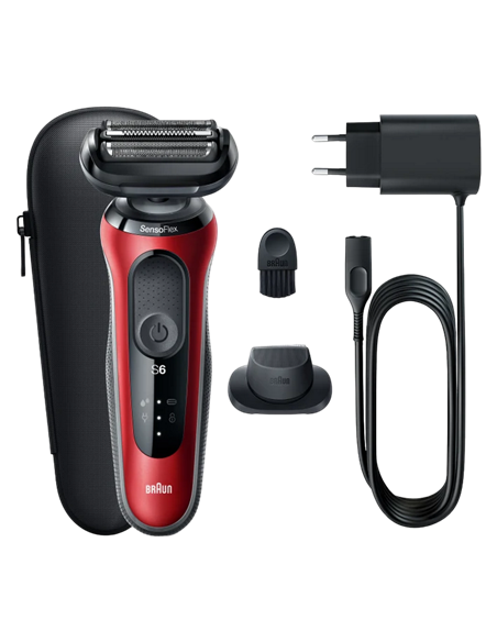 Aparat de ras electric Braun Series 61-R1200s, Roșu