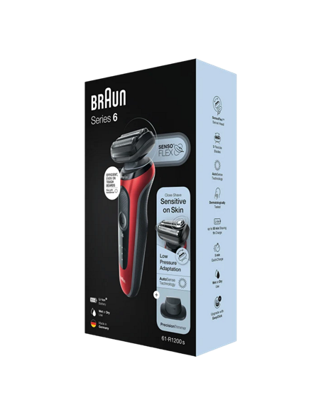 Aparat de ras electric Braun Series 61-R1200s, Roșu
