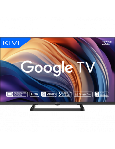 32" LED SMART TV KIVI 32H710QB +PULT!, 1366x768 HD, Google TV, Negru