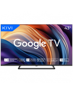 43" LED SMART Телевизор KIVI 43U710QB, 3840x2160 4K UHD, Google TV, Чёрный