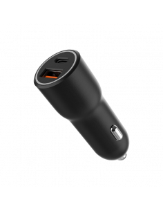 Incărcător auto Gembird TA-UC-AC2PDQC38-CAR-01, 38W, Negru