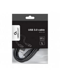 Cablu încărcare și sincronizare Cablexpert CCP-USB3-AMCM-1M, USB Type-A/USB Type-C, 1m, Negru 2