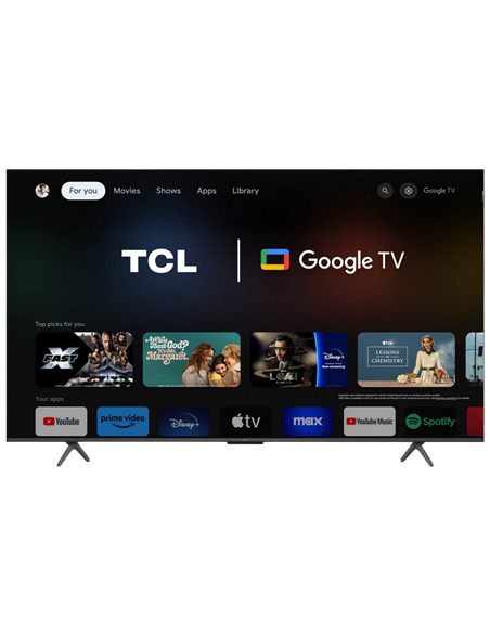 55" QLED SMART TV TCL 55C655, 3840x2160 4K UHD, Google TV, Negru