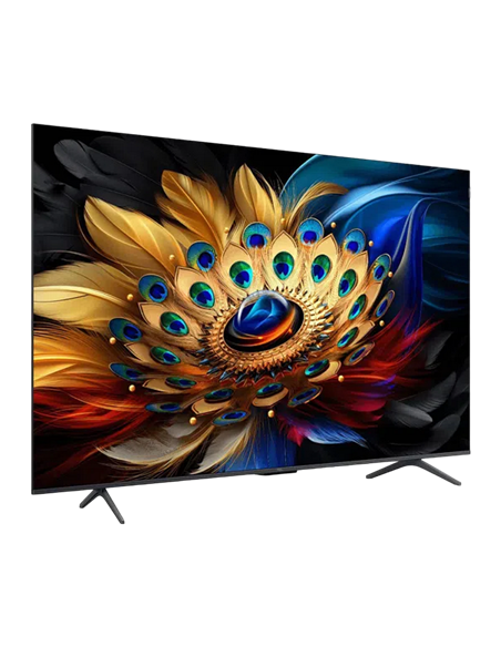 55" QLED SMART TV TCL 55C655, 3840x2160 4K UHD, Google TV, Negru