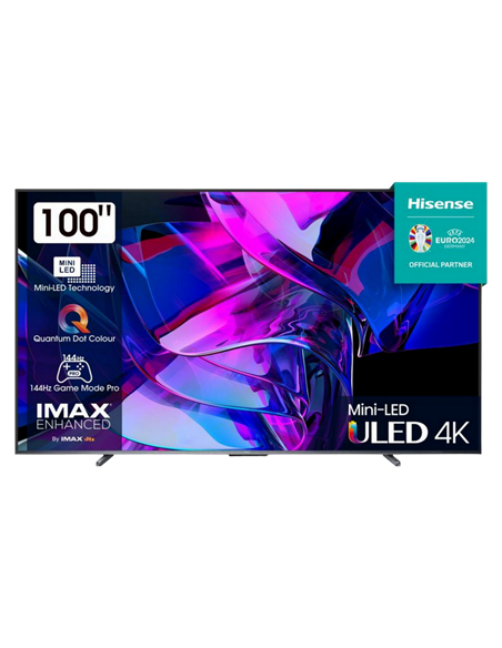 100" LED SMART Телевизор Hisense 100U7KQ, 3840x2160 4K UHD, VIDAA U7.0, Серый