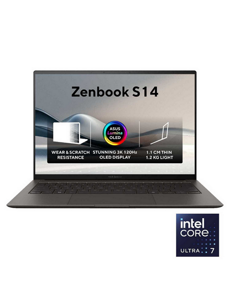 Ноутбук 14" ASUS Zenbook S 14 OLED UX5406SA, Zumaia Gray, Intel Core Ultra 7 258V, 32Гб/1024Гб, Windows 11 Home Ноутбук 14" ASUS Zenbook S 14 OLED UX5406SA, Zumaia Gray, Intel Core Ultra 7 258V, 32Гб/1024Гб, Windows 11 Home