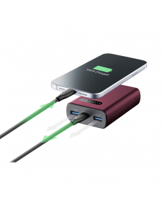 Портативное зарядное устройство Cellularline Fast PD 20Вт, 10000мА·ч, Красный 2