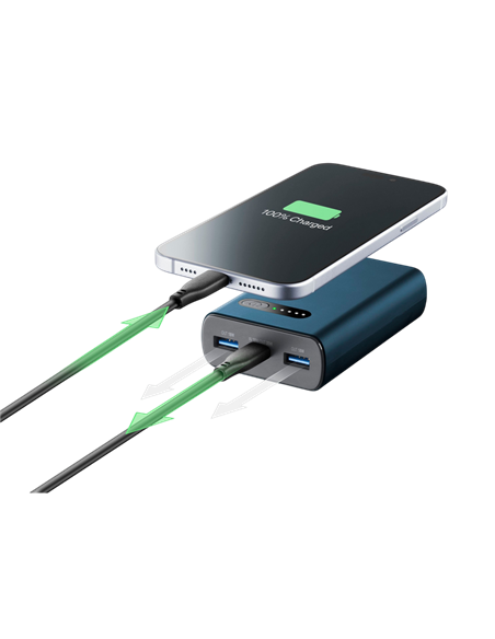 Acumulator extern Cellularline Fast PD 20W, 10000mAh, Verde
