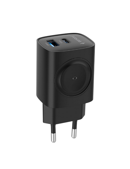 Încărcător Gembird 2 in 1 + Încărcare fără fir pentru Apple Watch, 20W, Negru Încărcător Gembird 2 in 1 + Încărcare fără fir pentru Apple Watch, 20W, Negru